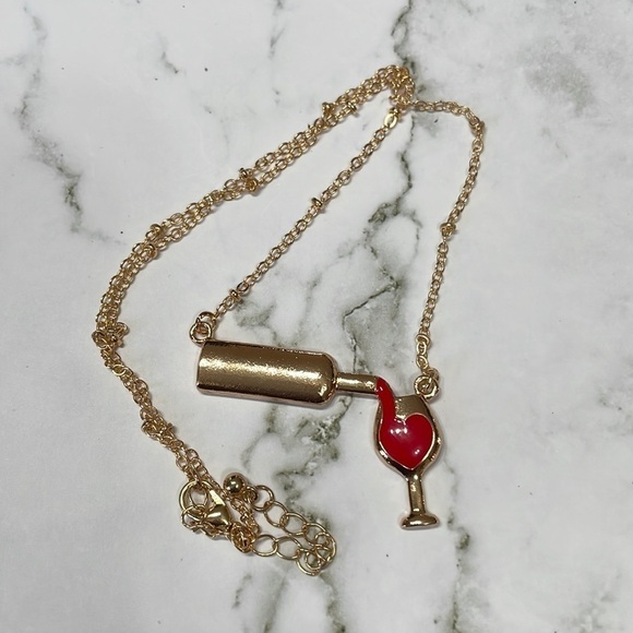 A Tiny Bit Of Drink Wine Glass Necklace - Picture 5 of 12